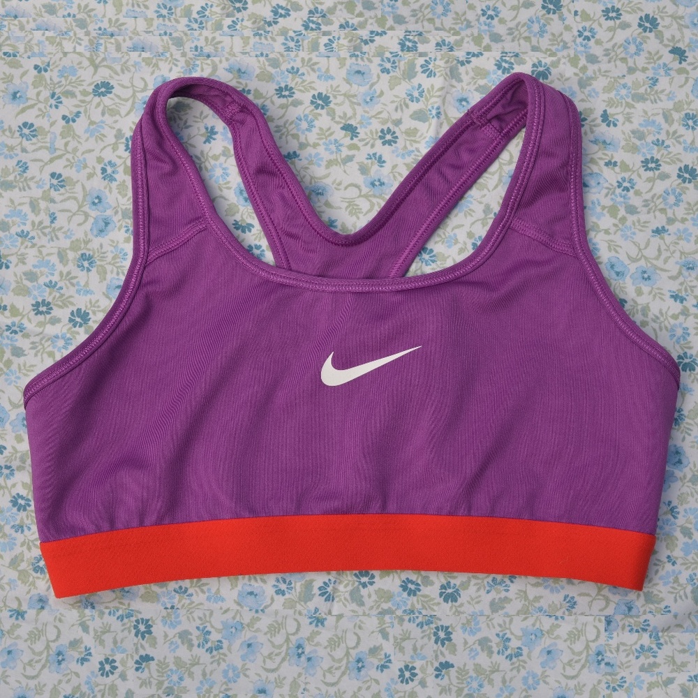 Nike Dri-Fit Sports Bra Bold Berry Red Orange Med